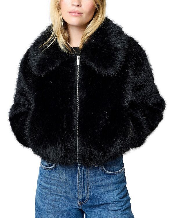 フレンチコネクション レディース アウター ジャケット・ブルゾン FRENCH CONNECTION Rena Faux Fur Jacket Black ブラック