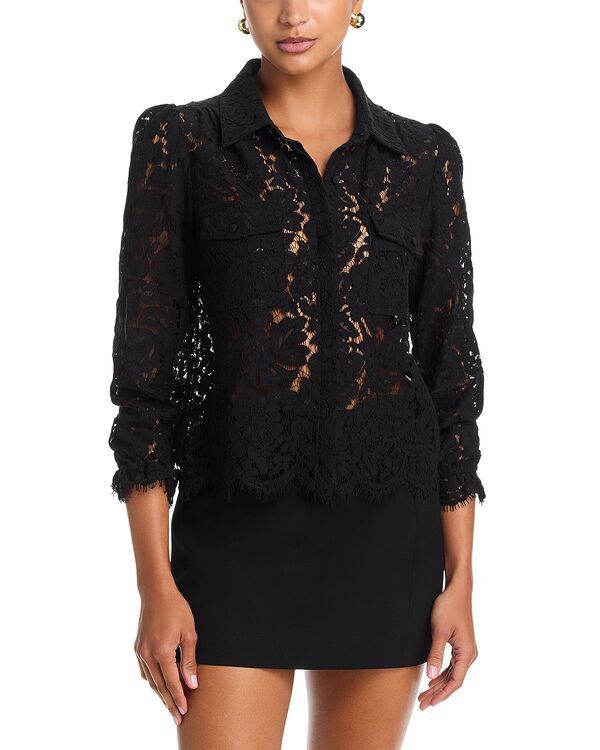 ジェネレーションラブ レディース トップス シャツ レース Generation Love Lina Lace Shirt Black ブラック