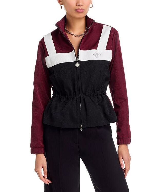 カサブランカ レディース アウター ジャケット・ブルゾン Casablanca Monogram Windbreaker Jacket BurgundyBlackWhite ホワイト