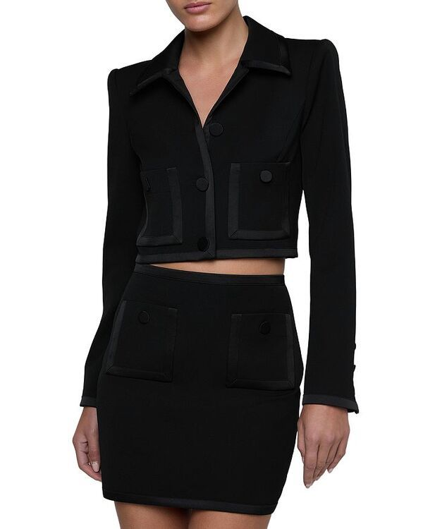 ラジャンス レディース アウター ジャケット・ブルゾン サテン LAGENCE Blythe Satin Binding Jacket Black ブラック
