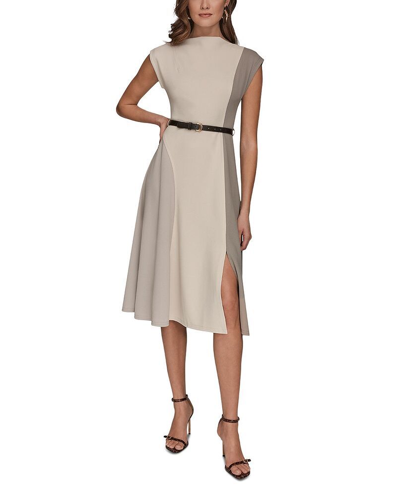 ダナキャラン レディース トップス ワンピース A ライン Donna Karan Color Block A Line Dress Vapor Driftwood 29,770円
