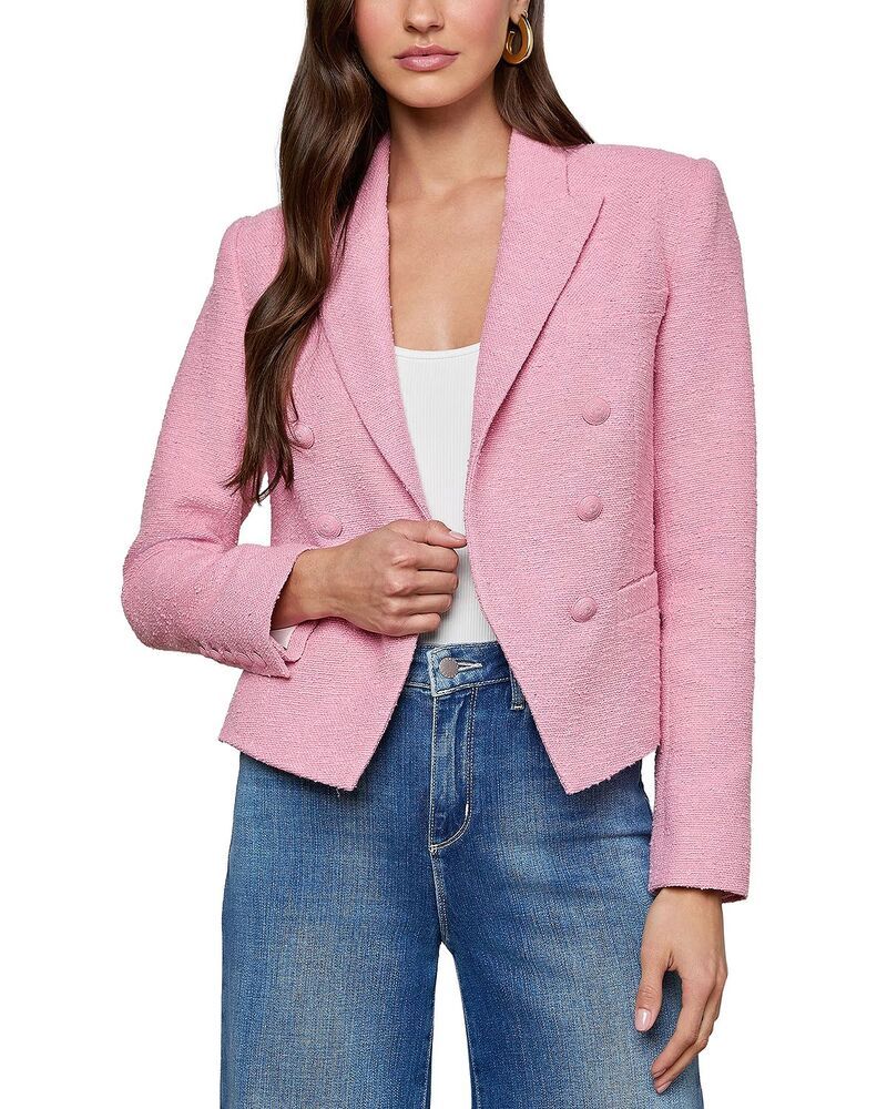 ラジャンス レディース アウター ジャケット・ブルゾン ブレザー LAGENCE Brooke Double Breasted Crop Blazer Fondant Pink Rose ピンク