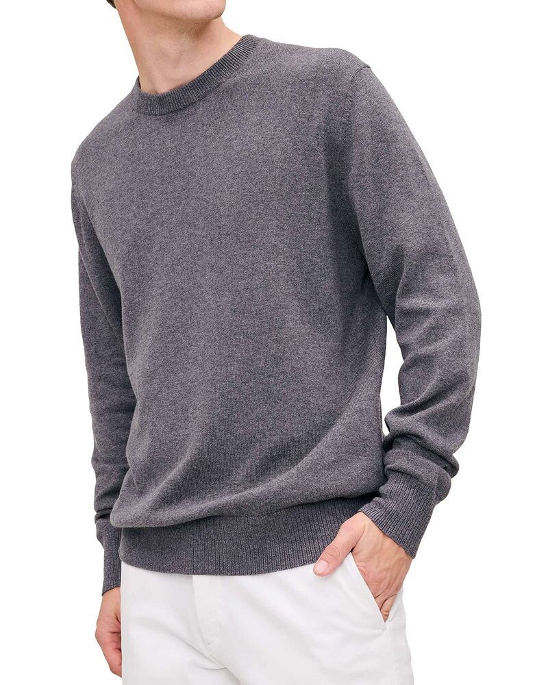 ディーエル 1961 メンズ アウター ニット・セーター クルーネック コットン DL1961 Cotton Cashmere Classicrewneck Sweater Charcoal Gray チャコール