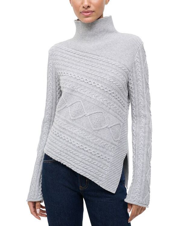 スタウド レディース アウター ニット・セーター STAUD Sidney Sweater Heather Grey グレー