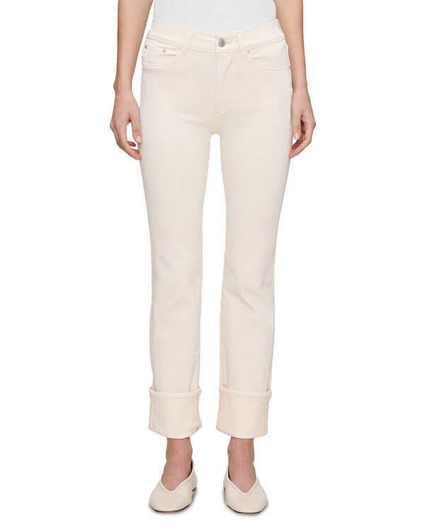 ディーエル 1961 レディース ボトムス デニムパンツ アンクル ジーンズ DL1961 Mara Straight Mid Rise Instasculpt Ankle Jeans in Crema Cuffed Crema Cuffed