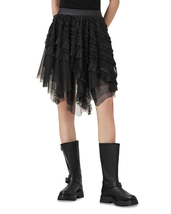 オールセインツ レディース ボトムスカート チュール ALLSAINTS Jayde Tulle Skirt Black ブラック