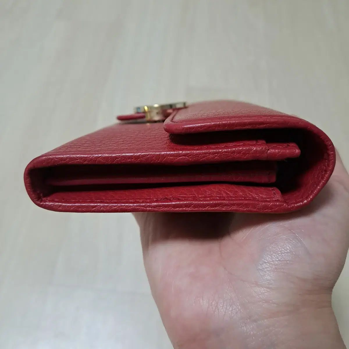 100%/正規品 グッチ インターロッキング GG 長財布 レッド