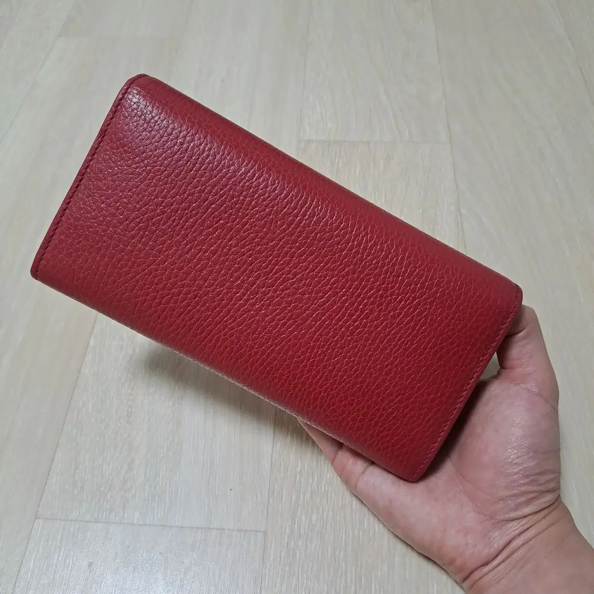 100%/正規品 グッチ インターロッキング GG 長財布 レッド