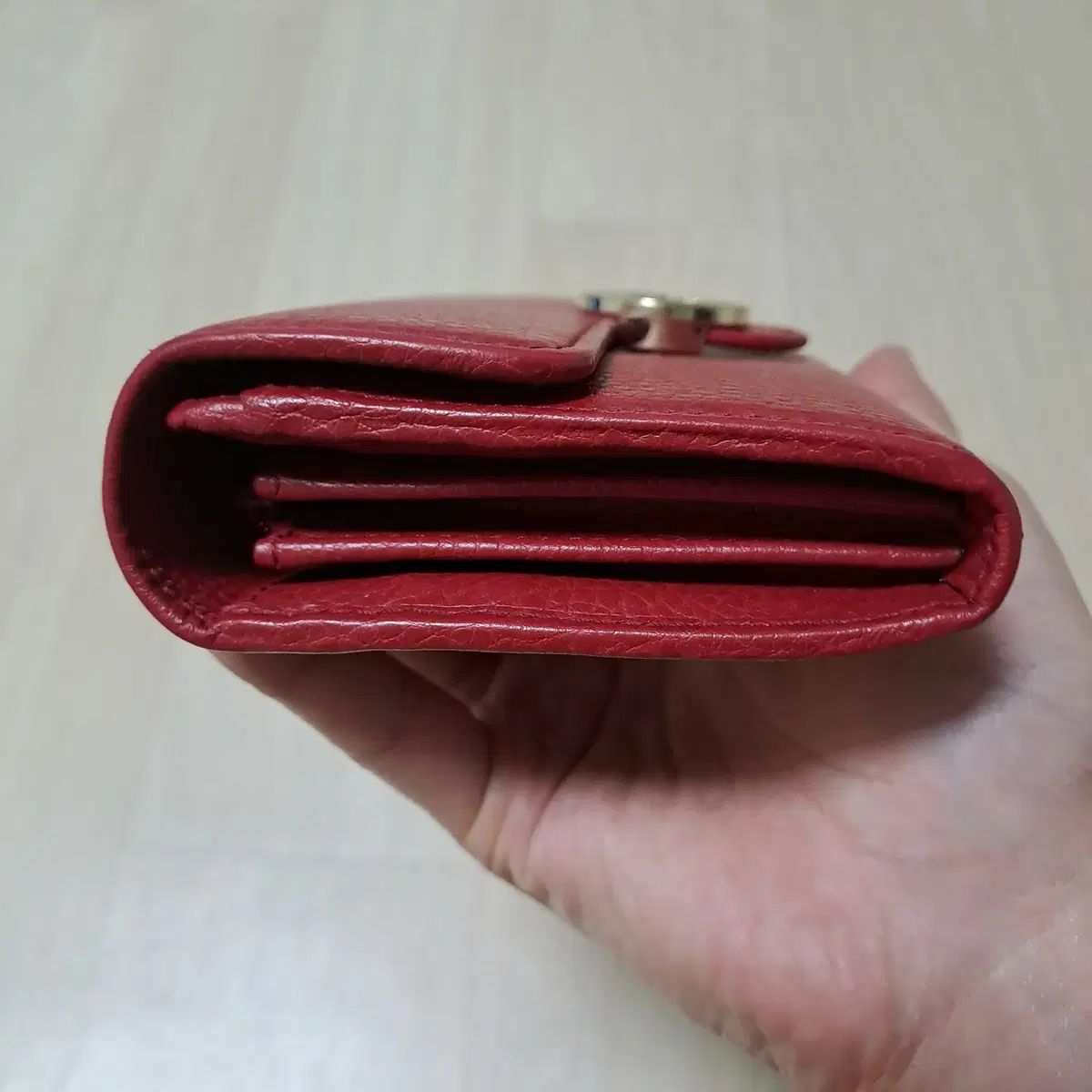 100%/正規品 グッチ インターロッキング GG 長財布 レッド