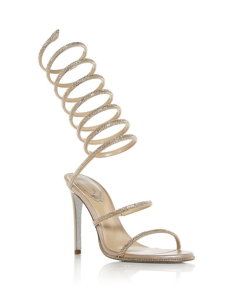 レネ・カオヴィラ レディース シューズ サンダル Rene Caovilla Womensuper Cleo Sandals Beige Satin ベージュ