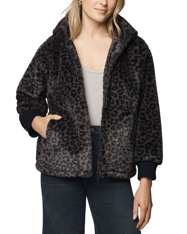 スプレンディット レディース アウター ジャケット・ブルゾン Splendid Lucia Faux Fur Jacket Leopard Print アニマル