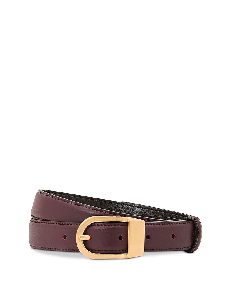 レイス レディース アクセサリー ベルト レザー REISS Womens Hazeleather Belt Burgundy バーガンディ