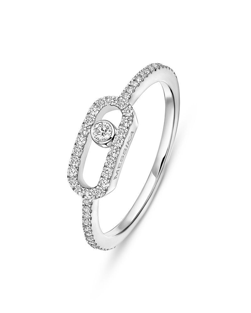 メシカ レディース アクセサリー リング Messika Diamond Move Uno Pav Ring in 18K Gold 017 tcwhite Gold ホワイト