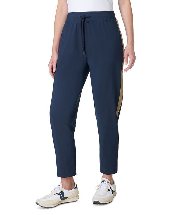 スウェッティベティ レディース ボトムス カジュアルパンツ Sweaty Betty Explorer Side Stripe Drawstring Pants Navy Blue ネイビー