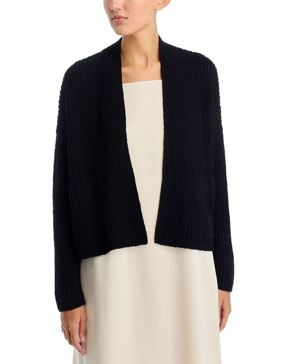 エイリーンフィッシャー レディース アウター ニット・セーター カーディガン Eileen Fisher Open Front Cardigan Sweater Black ブラック