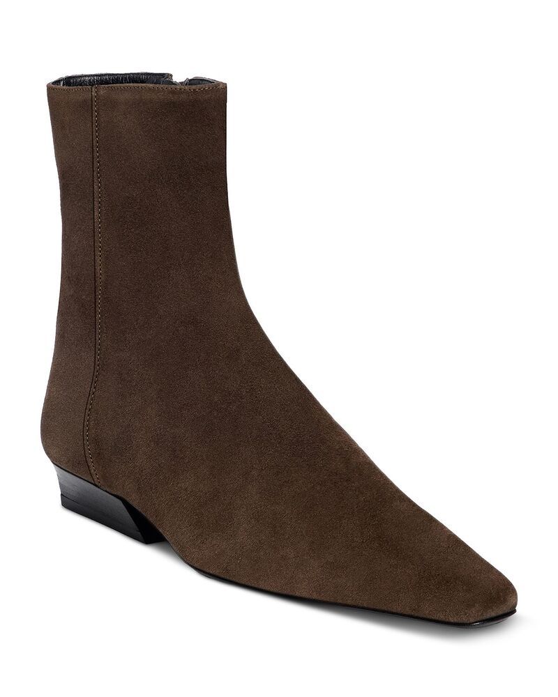 スタウド レディース シューズ ブーツ・レインブーツ アンクル STAUD Womens Wally Flat Ankle Boots Truffle