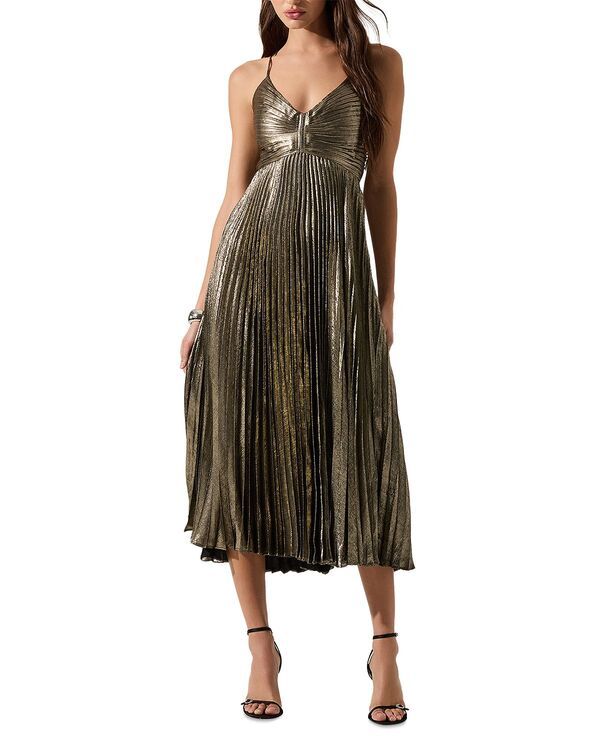 アストール レディース トップス ワンピース ASTR the Label Blythe Dress Black Gold ブラック