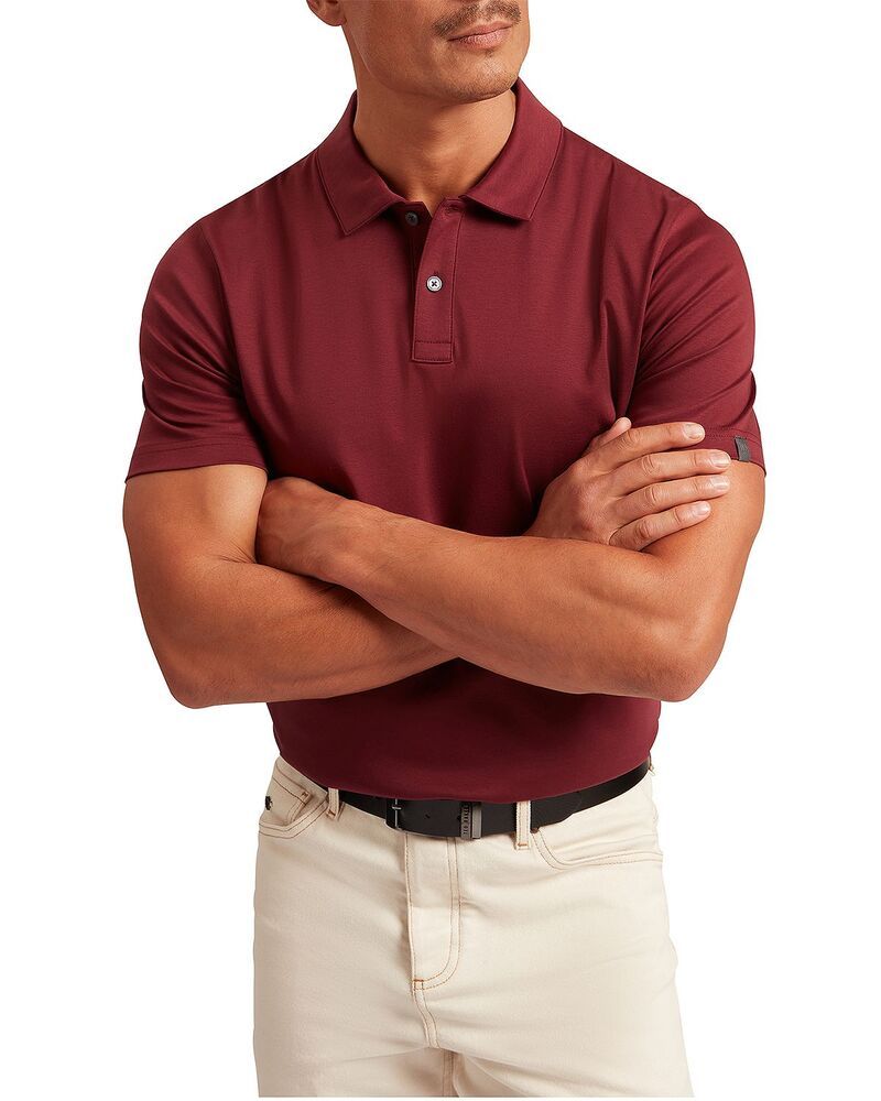 テッドベーカー メンズ トップス ポロシャツ コットン Ted Baker Connall Short Sleeve Softouch Cotton Polo Maroon マルーン