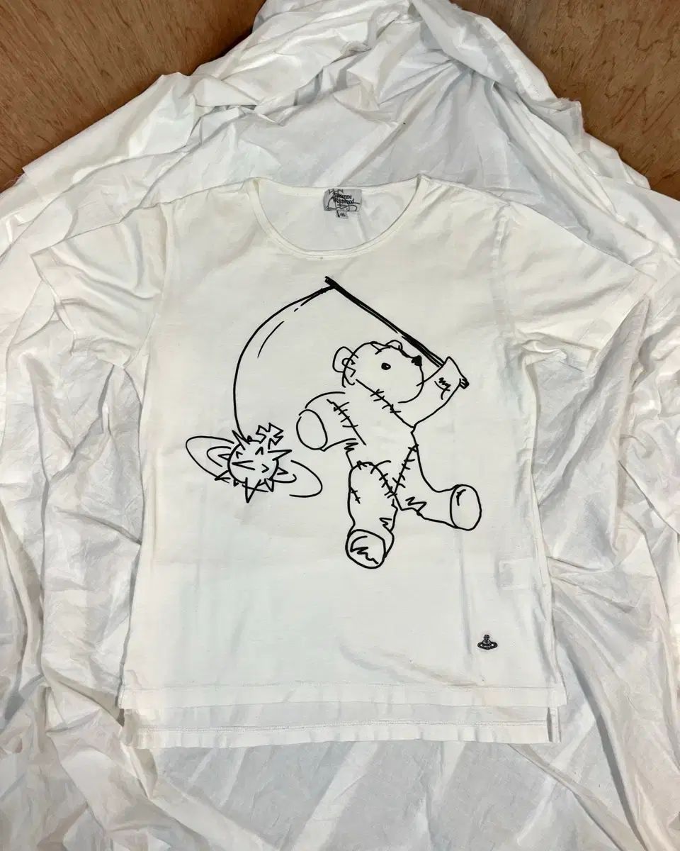 ヴィヴィアン・ウエストウッド 白 テディベア プリント Tシャツ