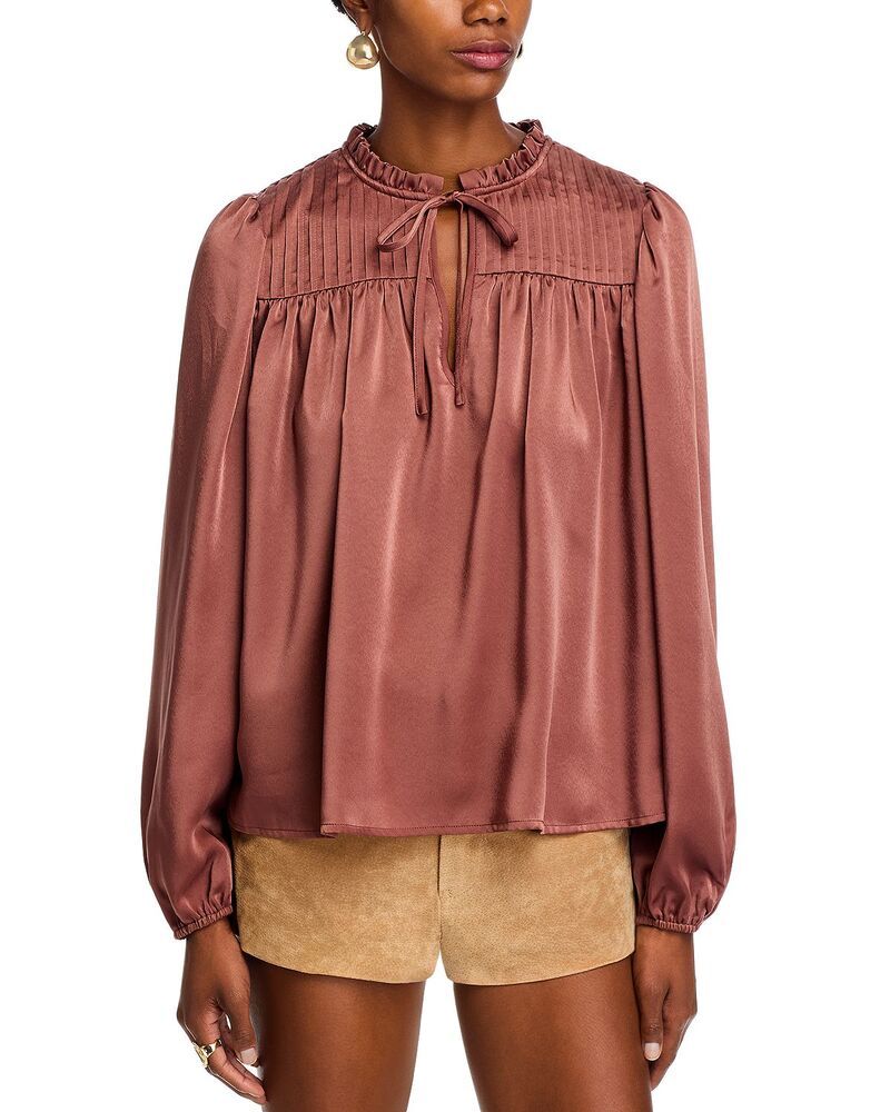 ワイフ レディース トップス シャツ ブラウス WAYF Anastasia Long Sleeve Blouse Rose Mauve