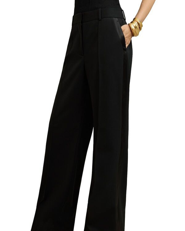 レイス レディース ボトムス カジュアルパンツ ワイドレッグ プチ REISS Petite Della Tux Wide Leg Pants Black ブラック