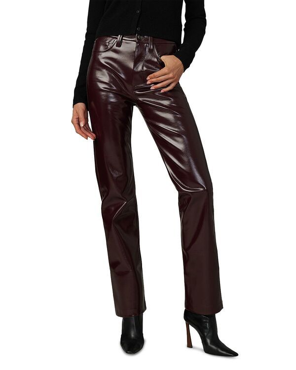 ジョーズジーンズ レディース ボトムス デニムパンツ レザー フェイクレザー Joes Jeans The Patent High Rise Faux Leather Jeans in Bordeaux