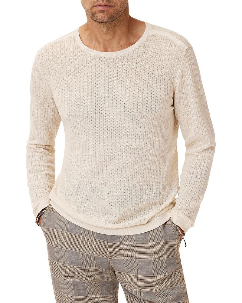 ジョンバルベイトス メンズ アウター ニット・セーター クルーネック John Varvatos Esperia Crewneck Sweater Egg Shell