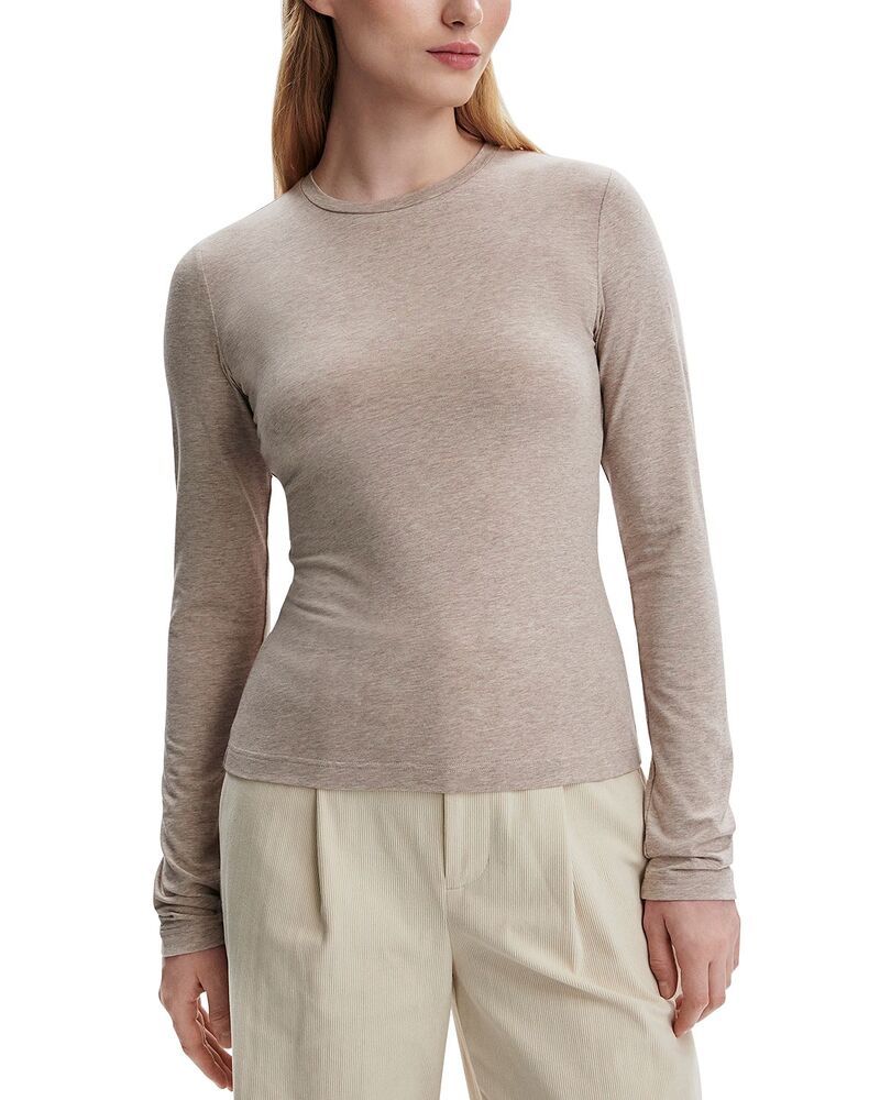 バーレイ レディース トップス Tシャツ Varley Edna Long Sleeve Tee Taupe Marl マール