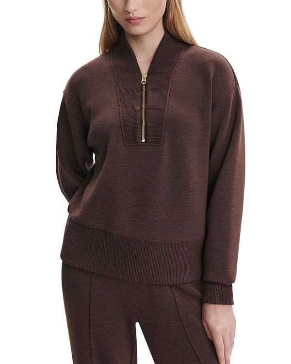 バーレイ レディース アウター パーカー・スウェット ハーフジップ シャツ Varley Sally Half Zip Sweatshirt Coffee Bean コーヒー