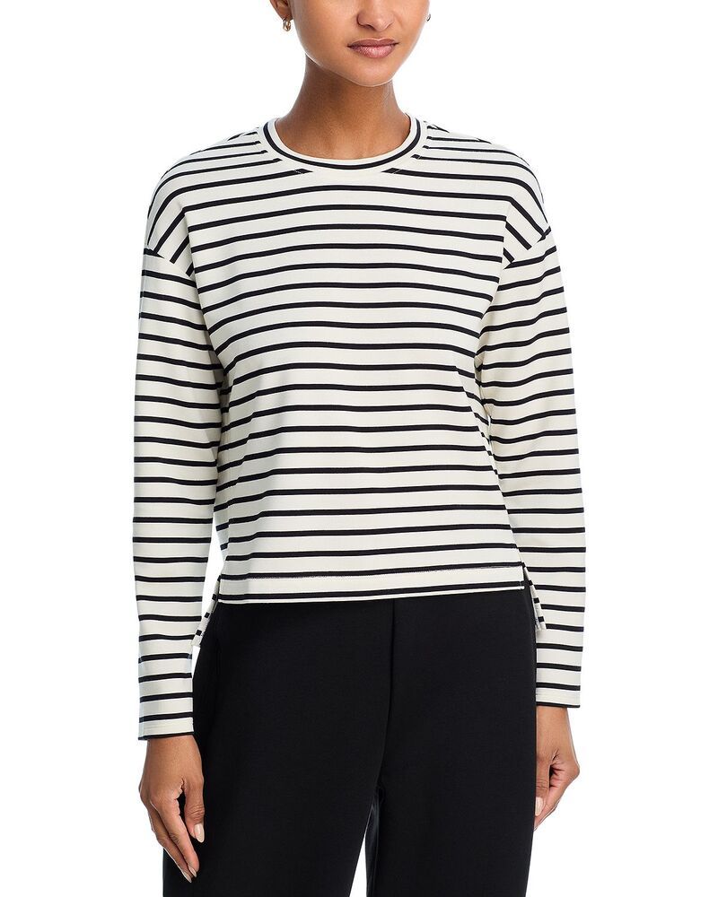 スパンク レディース トップス Tシャツ SPANX Airessentials Tee Pier Stripe ストライプ