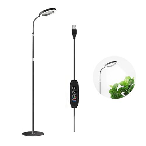 [pronala]植物育成ライト スタンドライト 6インチ天使リング スタンド式 全スペクトルLED 3モードタイマー（3時間/9時間/12時間）10段階調光 伸縮高さ130-170cm 多肉植物/観葉植物対応 室内園芸 鉢植え栽培サポートa 74b9f4b2