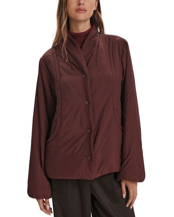 バーレイ レディース アウター ジャケット・ブルゾン Varley Tilley Light Padded Jacket Decadent Chocolate チョコレート