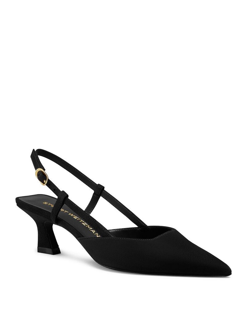 スチュアート ワイツマン レディース シューズ パンプスエード Stuart Weitzman Womens Vinnie 50 Slingback Suede Pumps Black ブラック