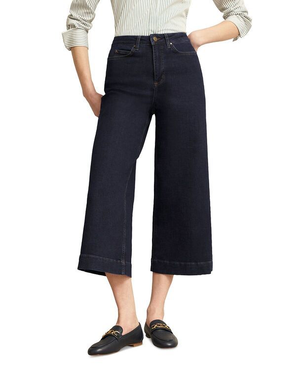 ホッブスロンドン レディース ボトムス デニムパンツ ワイドレッグ クロップド ジーンズ HOBBS LONDON Brinley High Rise Cropped Wide Leg Jeans indigo Indigo インディゴ