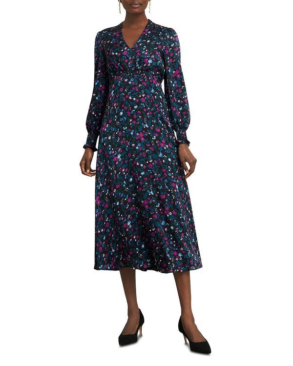 ホッブスロンドン レディース トップス ワンピース プチ ミディ HOBBS LONDON Petite Isabella Midi Dress Black Mult ブラック