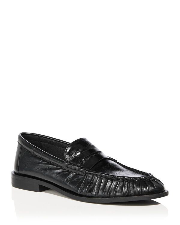 アクア レディース シューズ パンプス ローファー AQUA Womens Hanah Loafer Flats Exclusive Black ブラック
