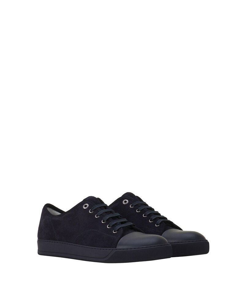 ランバン メンズ シューズ スニーカー スエード レザー Lanvin Mens DBB1 Leather and Suede Sneakers Black and Navy ブラック