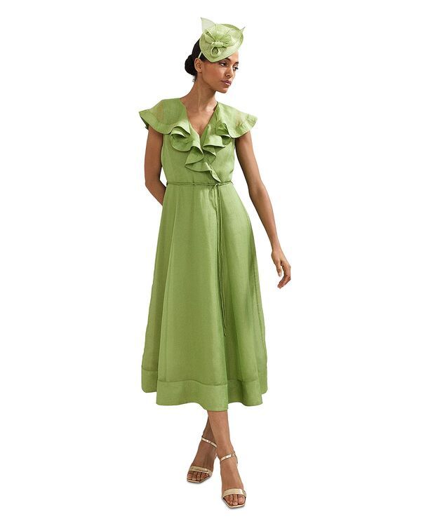 フェイズ・エイト レディース トップス ワンピース Phaseight Annette Frill Dress Green グリーン
