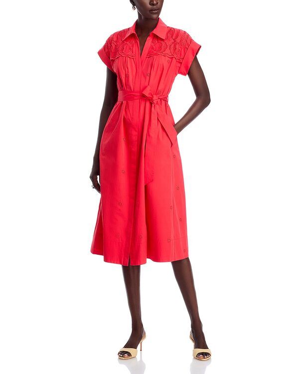 エリータハリ レディース トップス ワンピース コットン Elie Tahari The Freya Cotton Dress Lipstick