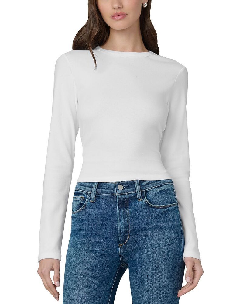 ジョーズジーンズ レディース トップス Tシャツ Joes Jeans The Long Sleeve Baby Tee White ホワイト