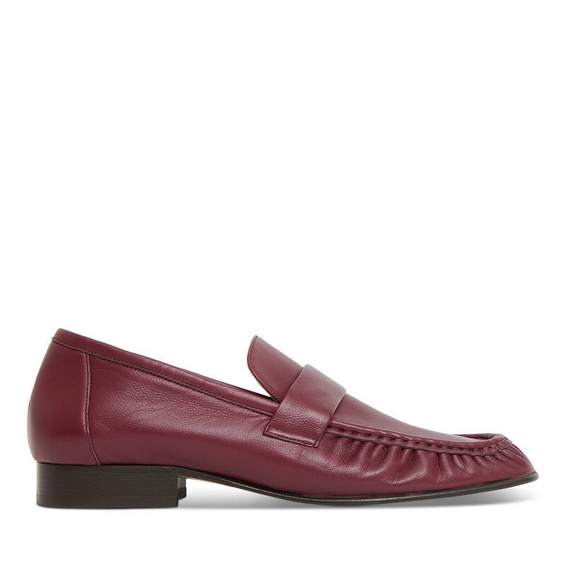 マンサーガブリエル レディース シューズ スリッポン・ローファー ギャザー Mansur Gavriel Womens Ruched Penny Loafers Oxblood オックスブラッド 93,390円