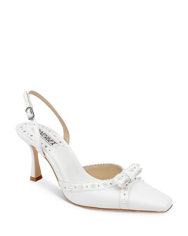 バッジェリーミシュカ レディース シューズ パンプス Badgley Mischka Womens Gizelle Pumps White Leather ホワイト