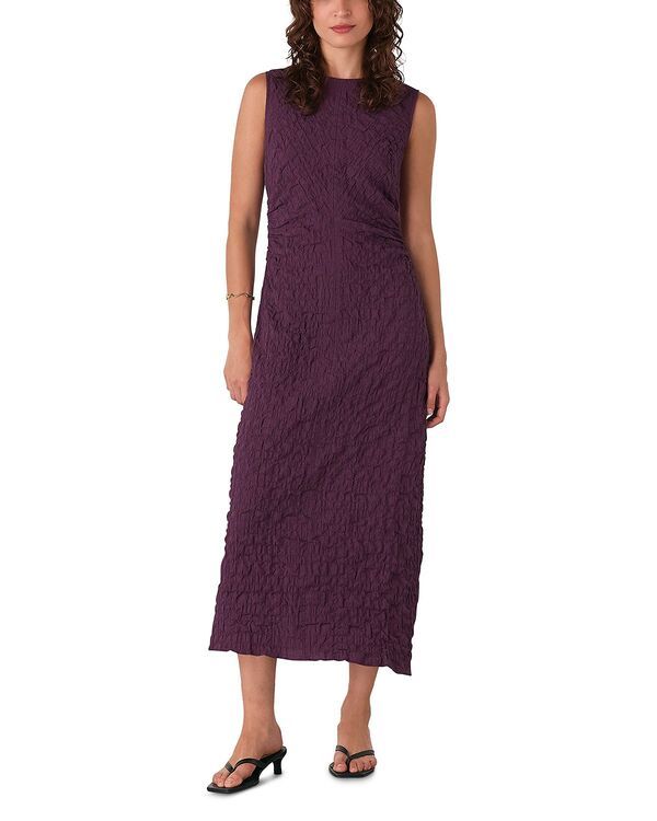 ホイッスルズ レディース トップス ワンピース ミディ Whistles Lori Textured Midi Dress Plum プラム