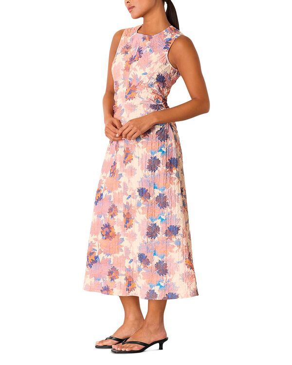 ホイッスルズ レディース トップス ワンピース フラワー柄 プチ ミディ フラワー Whistles Petite Floral Textured Midi Dress PinkMulti ピンク