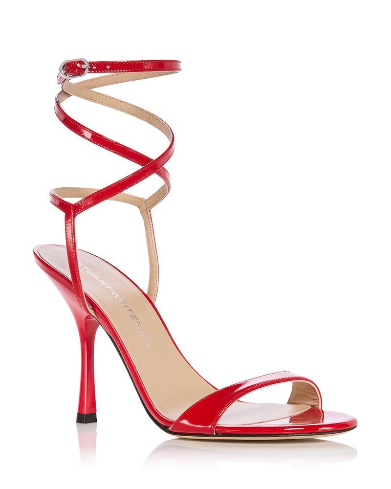 スチュアート ワイツマン レディース シューズ サンダル ヒール Stuart Weitzman Womens Nudist Wrap 100 Strappy Higheel Sandals Cherry