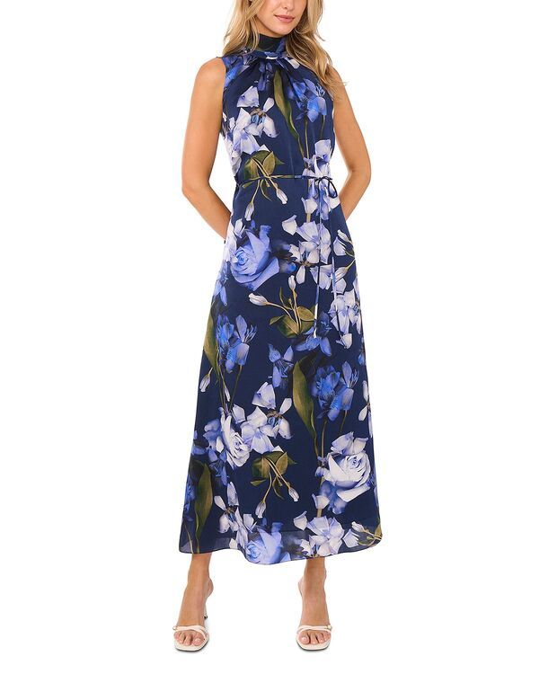 テッドベーカー レディース トップス ワンピース プリント ノースリーブ マキシ Ted Baker Printed Bow Tie Sleeveless Maxi Dress Classic Navy ネイビー