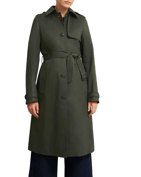 ホッブスロンドン レディース アウター コート HOBBS LONDON Hallie Trench Coat Woodland Green グリーン