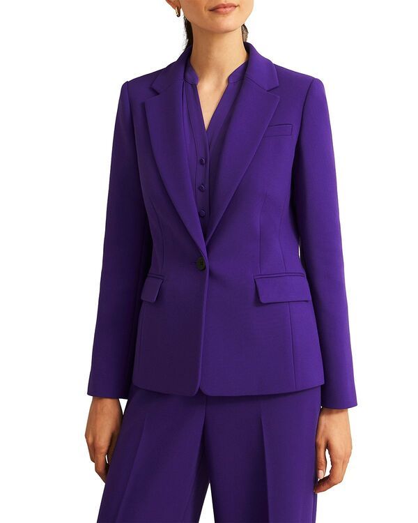 ホッブスロンドン レディース アウター ジャケット・ブルゾン HOBBS LONDON Sami One Button Jacket Jewel Purple パープル