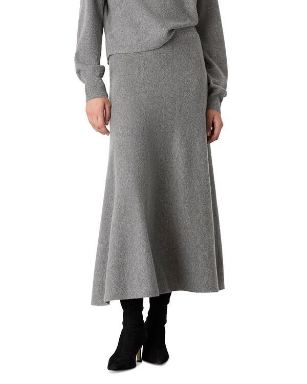ホイッスルズ レディース ボトムスカート ミディ ウール Whistles Midi Wool Skirt Grey グレー