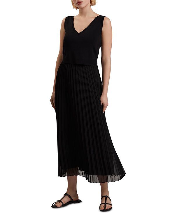 テッドベーカー レディース トップス ワンピース プリーツ Ted Baker Larnahh Pleated Cami Dress Black ブラック
